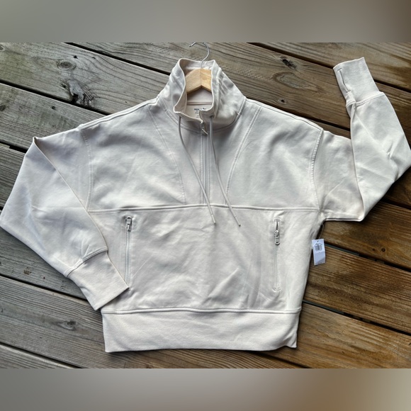 Old Navy Light Cream Half Zip Large Pullover Sweatshirt - Picture 8 of 12